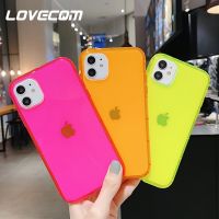 【cold noodles】LOVECOM เรืองแสงสีกันกระแทกเคสโทรศัพท์สำหรับ iPhone 14 13 11 12 Pro Max 12 Mini XR X XS Max 7 8 Plus Soft TPU Cover