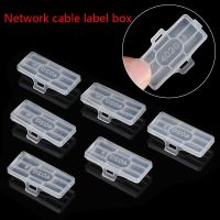 50PCS Waterproof Transparent Cable Sign Cards Label Display Identification Box Cable Tie Marker Tag Cable Management