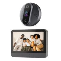 Smart Tuya 1080P WiFi Door Bell Eye Peephole Camera 5000MAh Audio Smart Door Bell for Alexa Google