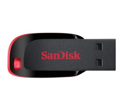 64 GB FLASH DRIVE (แฟลชไดร์ฟ) SANDISK CRUZER BLADE (SDCZ50_064G_B35)