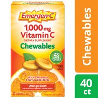 วิตามินซีแบบเคี้ยว Emergen-C Vitamin C Dietary Supplement Chewables, พร้อมส่ง นำเข้าจากอเมริกา แท้ 100%