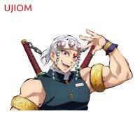 UJIOM สำหรับสติ๊กเกอร์ไวนิลติดรถยนต์ปราบปีศาจ Uzui Tengen Peeker อนิเมะสติ๊กเกอร์ติดผนังกันน้ำห้องนั่งเล่นตกแต่งตู้เสื้อผ้าคอมพิวเตอร์