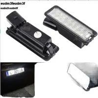 2ชิ้นไฟป้ายทะเบียน LED รถ12V ไฟอุปกรณ์เปลี่ยนหลอดไฟทำงานสำหรับ VW GOLF 4 5 6 7 6R Passat B6 Lupo โปโลซี่ร็อคโค Eudm3f