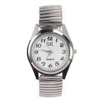 Big Numbers Stretchy Steel Men Lady Sports Wrist Watch 1.4"