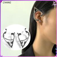 Earchang Earcuff ต่างหูต่างหูแบบหนีบสีเงินแบบไม่มีการเจาะสำหรับผู้หญิงต่างหูแบบหนีบนางฟ้าเอลฟ์แนวพังค์