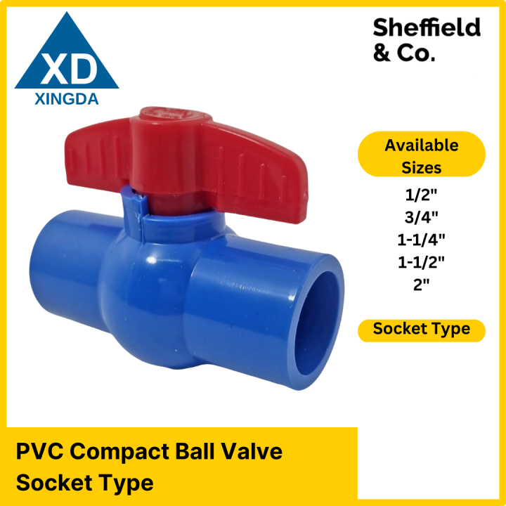 XINGDA PVC Compact Ball Valve, Socket type (1/2