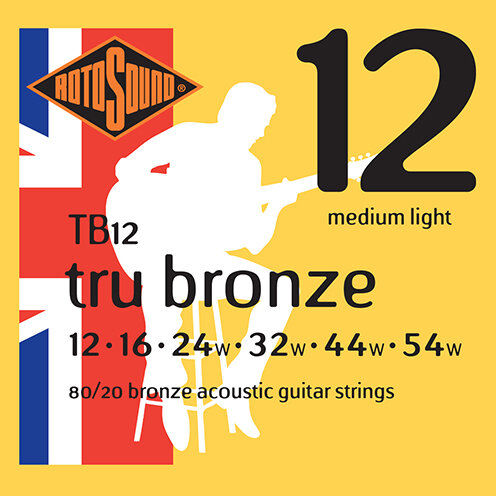 สายกีตาร์โปร่ง Rotosound TB12 Tru bronze Acoustic Guitar Strings