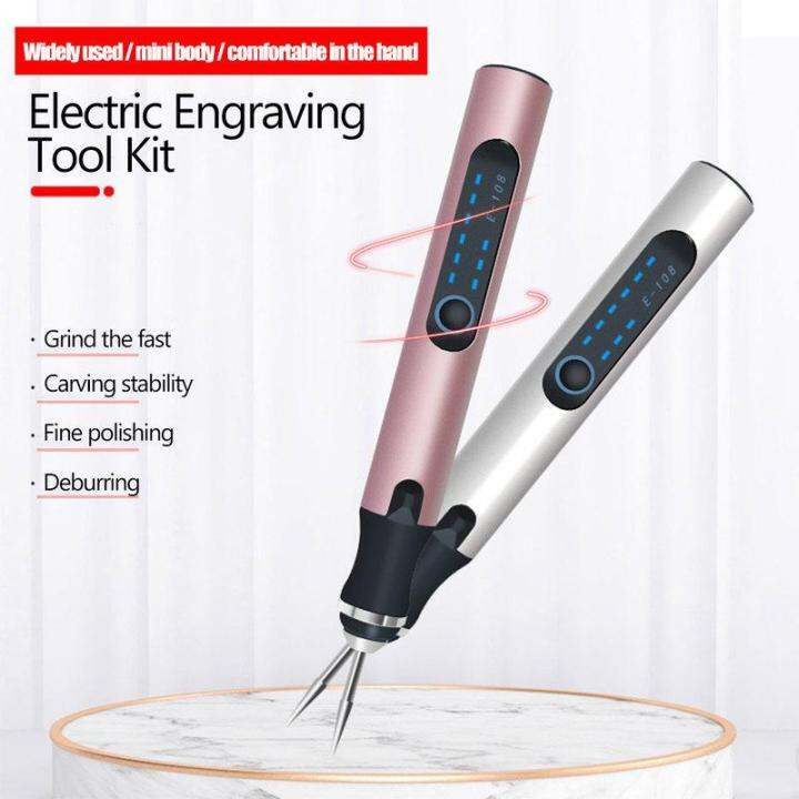 Electric Engraving Pen Cordless Carving Pen 300mAh Rechargeable Micro ...