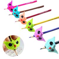 6pcs/lot Children Soft Silicone Pencil Grips Creative Owl Finger Writing Practise Correction Tools Pen Aid Grips School Supplies