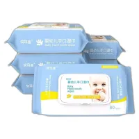 Tissue ่ wet fabric envelope wipe wet cleaning for children paper tissue ่ lm-80 PCs cool towel wrap Big gentle formula soft casual non-irritant