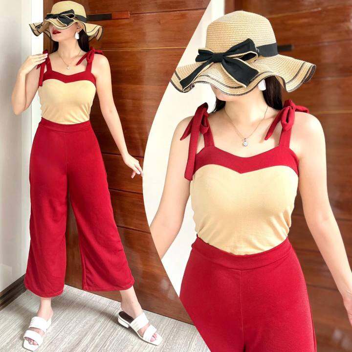 HG TIE HEART COMBI TERNO PANTS B109111 Lazada PH
