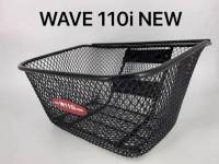 ตะกร้าหน้า WAVE 110i new (ตรงรุ่น) พร้อมอุปกรณ์ยึด (ราคาต่อจำนวน 1 ตัว) #มีโลโก้ เหล็กแข็งหนา M12 ตาข่ายหนา 1mm เคลืยบพลาสติก 1.2mm แข็งแรงได้มาตรฐาน