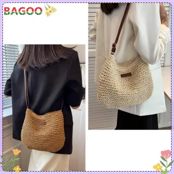 Hot Selling Rattan Straw Bag Shoulder Tote Bag Ladies Handbags Women Bags -  China Female Messenger Bags and Women Handbag Retro Handmade price