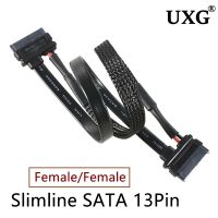 Slimline SATA 13Pin 7 6 F/F Female to Female 13pin Cable Cord Connector Converter 30CM 1FT 12INCH