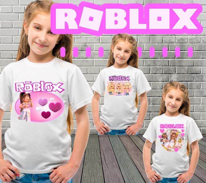 Roblox Girl Characters Kids Printed T-shirt Various Sizes 