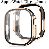 ดูกรณีสำหรับ Apple Watch อัลตร้า49มิลลิเมตรกรณี PC กันชนกระจกกันรอยหน้าจอสำหรับ Apple Watch ซีรีส์8กรณี