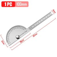 เครื่องวัดมุมโลหะ180โปรแทรคเตอร์องศาเครื่องวัดสแตนเลสปรับมุมไม้บรรทัดวัดมุมงานไม้ชุดกดสิว