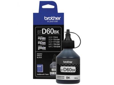 Brother BT-D60BK หมึกแท้ สีดำ จำนวน 1 ชิ้น ใช้กับพริ้นเตอร์ Brother : DCP-T310/T510W/T710W, MFC-T810W