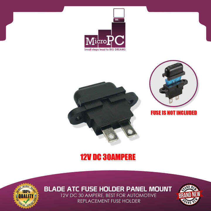 BLADE ATC FUSE HOLDER PANEL MOUNT, 12V DC 30 AMPERE, BEST FOR AUTOMOTIVE REPLACEMENT FUSE HOLDER