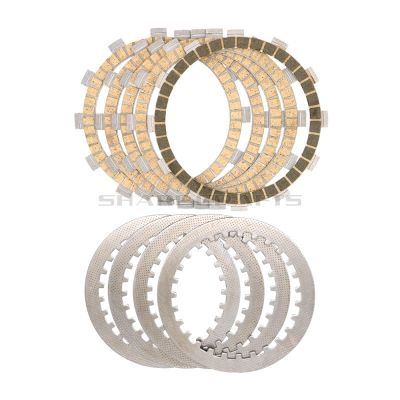 Carbon Fibre Clutch Friction Plates Steel Plate Disc Kit For YAMAHA V-Star Virago XV250 Route 66 XV125S/240 Drag Star XVS125/250