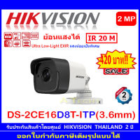 Hikvision 2MP รุ่น DS-2CE16D8T-ITP 3.6 1ตัว