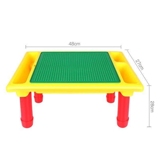 DIY Classic Blocks Table With Baseplate Creative Brick Desk Educational Toy For Kids Compatible