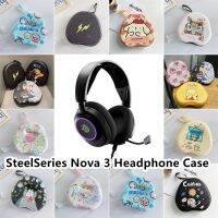 READY STOCK! For SteelSeries Nova 3 Headphone Case Niche Cartoon Pattern Bear for SteelSeries Nova 3 Headset Earpads Storage Bag Casing Box