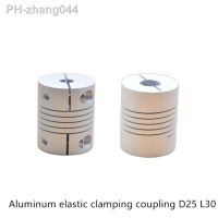 LINK CNC aluminum Stepper Motor Flexible clamping Coupling silver diameter 25mm length 30mm Shaft Coupler clamp