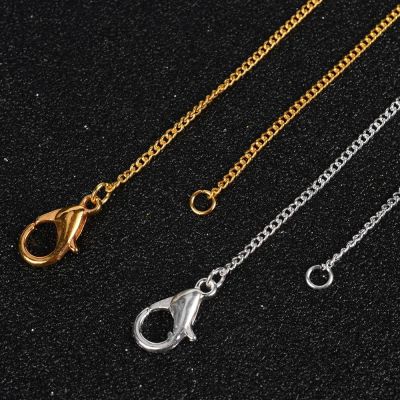 【CC】 12Pcs/Lot 45cm 1.3mm Curb Chains Necklace Jewelry Making Findings