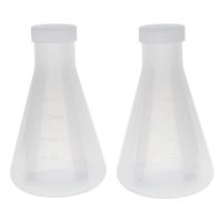 Laboratory Graduated Plastic Conical Erlenmeyer Flask, Measurable, Smooth Thick Wall, Two Bottles of 250Ml