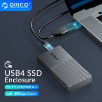 ORICO USB4.0 M2 NVMe SSD Enclosure 40Gbps PCIe3.0x4อลูมิเนียมเข้ากันได้กับ Thunderbolt 3 4 USB4สำหรับ Apple MacBook Air Pro