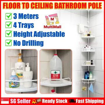 Telescopic Shower Rack with 4 Tier Expandable Bath Shelf Bath Shower Corner  Caddy Tension Pole Corner Caddy - China Corner Shelf, Bathroom Shelves