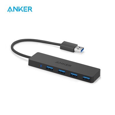 Anker ศูนย์กลางสำหรับ Macbook Usb ข้อมูลแบบบางพิเศษ3 0 4พอร์ต,แอร์ Mac Tablet Pro iMac แล็ปท็อปโน้ตบุ๊คพีซีแฟลชไดรฟ์ USB