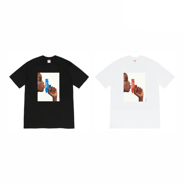 Supreme 21SS Water Pistol Tee Open Season Water Gun Black Lip