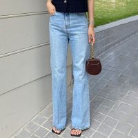 Chic Wide Leg Jeans Women 2023 High Waisted Vintage Blue Jeans Streetwear Korean Fashion Soft Denim Mom Pants Summer