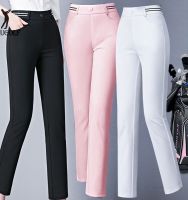 ๑▽ Golf long trousers womens clothing elastic increased slim fit spring autumn winter nine-point pants golf sports casual pants for women