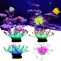 Silicone Simulation Soft Glowing Effect Gooseneck Coral Artificial Ornament Fish Tank Coral Shrimp Hideouts Aquarium Decoration