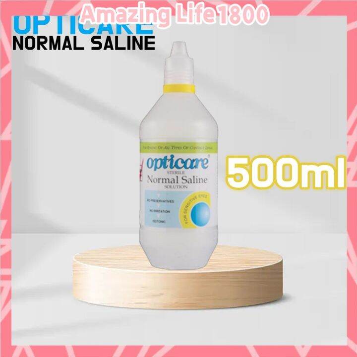 Opticare Sterile Normal Saline (500ml) Solution For Contact Lens Lazada