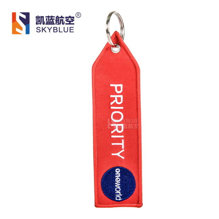 priority-luggage-embroider-travel-luggage-bag-tag-red-orange-purple-star-alliance-one-world-skyteam-key-chain-ring-keychain