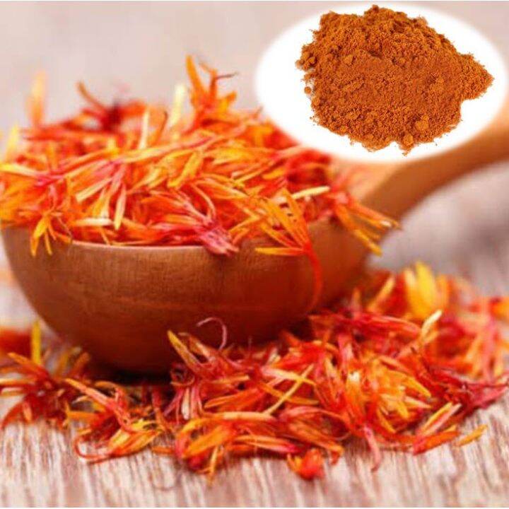 ผงดอกคำฝอย-safflower-ขนาด-100-กรัม-ผงดอกไม้อบแห้ง-ชาดอกไม้-ร้านกันเองสมุนไพรไทย-สินค้าพร้อมส่ง-สอบถามได้เลยค่ะ