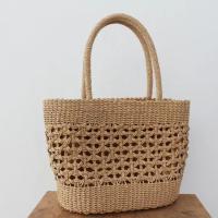 Summer Retro Art Casual Hollow Straw Woven Bag Trendy Handmade Womens Bag Holiday Beach Bag 〖WYUE〗