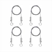 4pcs Lanyards for hanging pictures  Spring hoo  Cable grippers Stainless steel 304 wire ropes  Simple hanging of plants Coil Springs