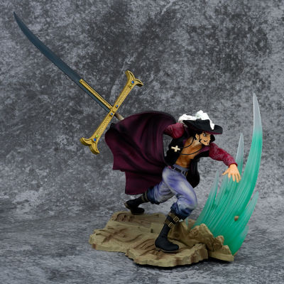 ONE PIECES Action Figures ของเล่นรูป POPsOka Shichibukais Dracule Mihawks Battle Eagle Eye Swordsman Battle King ของเล่น