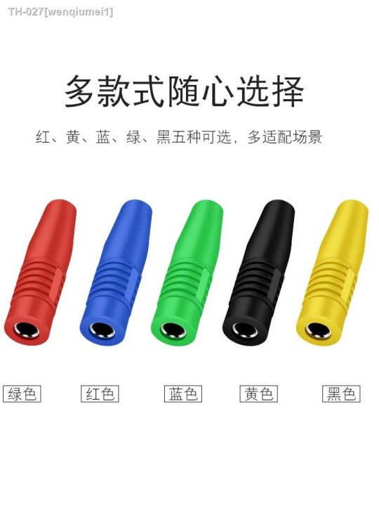 copper-4mm-banana-plug-female-banana-plug-cable-bus-hole-copper-core-soft-rubber-sleeve-banana-socket-red-and-black
