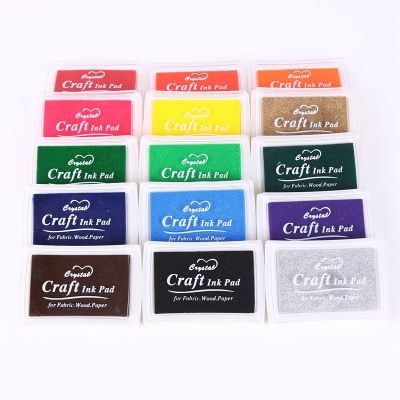 15 Colors Inkpad Handmade DIY Craft Oil Based Ink Pad for Fabric Wood Paper Scrapbooking Ink pad Finger Painting journal stamp