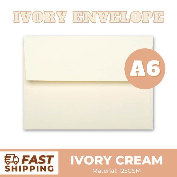 A6 Ivory Envelopes 4R Lazada PH