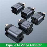 [LUNA electronic accessories] Mini UHD 8K Type C เป็น HDMI ที่รองรับ VGA DP RJ45 USB C เป็น Mini DP อะแดปเตอร์แปลงวิดีโอ4K 60Hz สำหรับแล็ปท็อปโทรศัพท์มือถือ