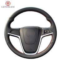 Black PU Artificial Leather Sew Car Steering Wheel Cover for Opel Mokka 2013-2016 Insignia 2009-2013 Astra J 2010-2015 Meriva Steering Wheels Accessor