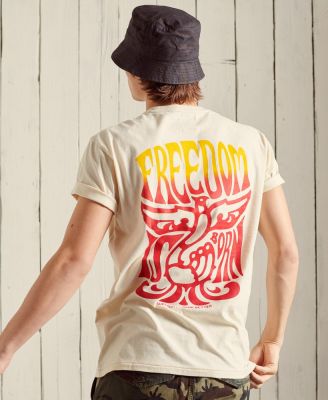 SUPERDRY BOHO ROCK GRAPHIC T-SHIRT - เสื้อยืด สำหรับผู้ชาย สี Birch