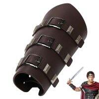 【CW】 Leather Arm Bands Buckle Bracers Costume Accessory Wrist Guard Accessories Of Costumes